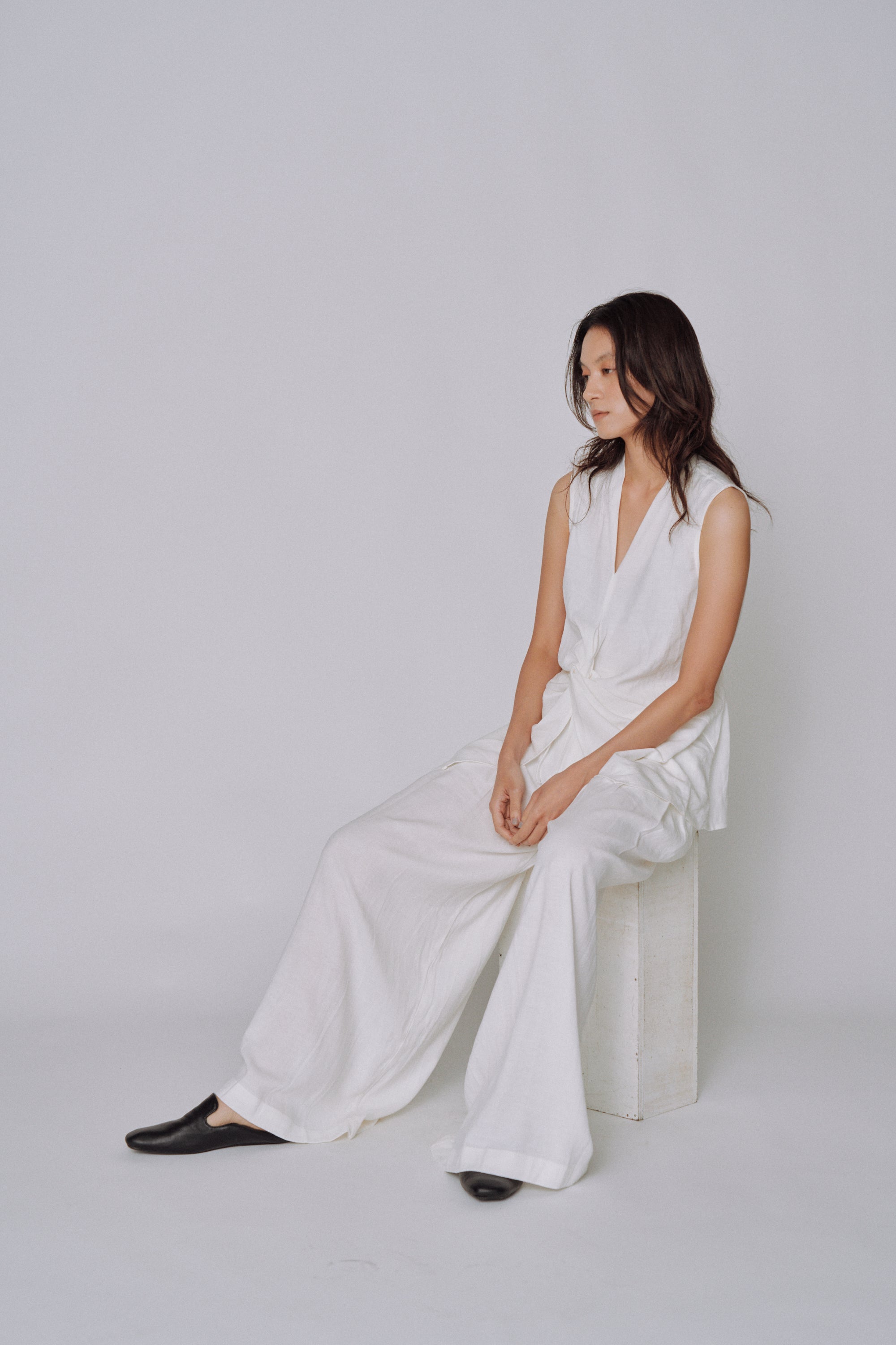 Twist Front Linen Set
