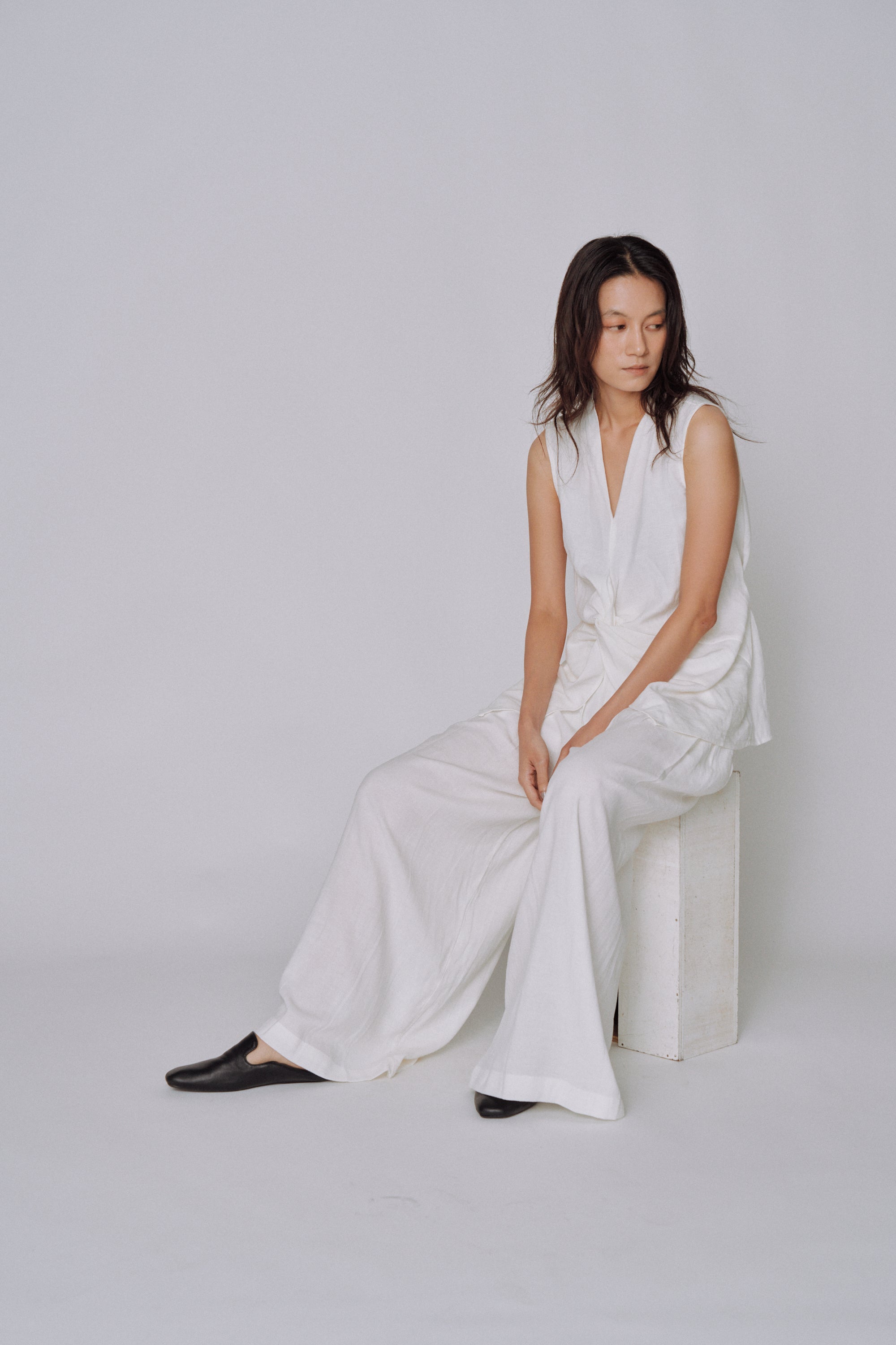 Twist Front Linen Set