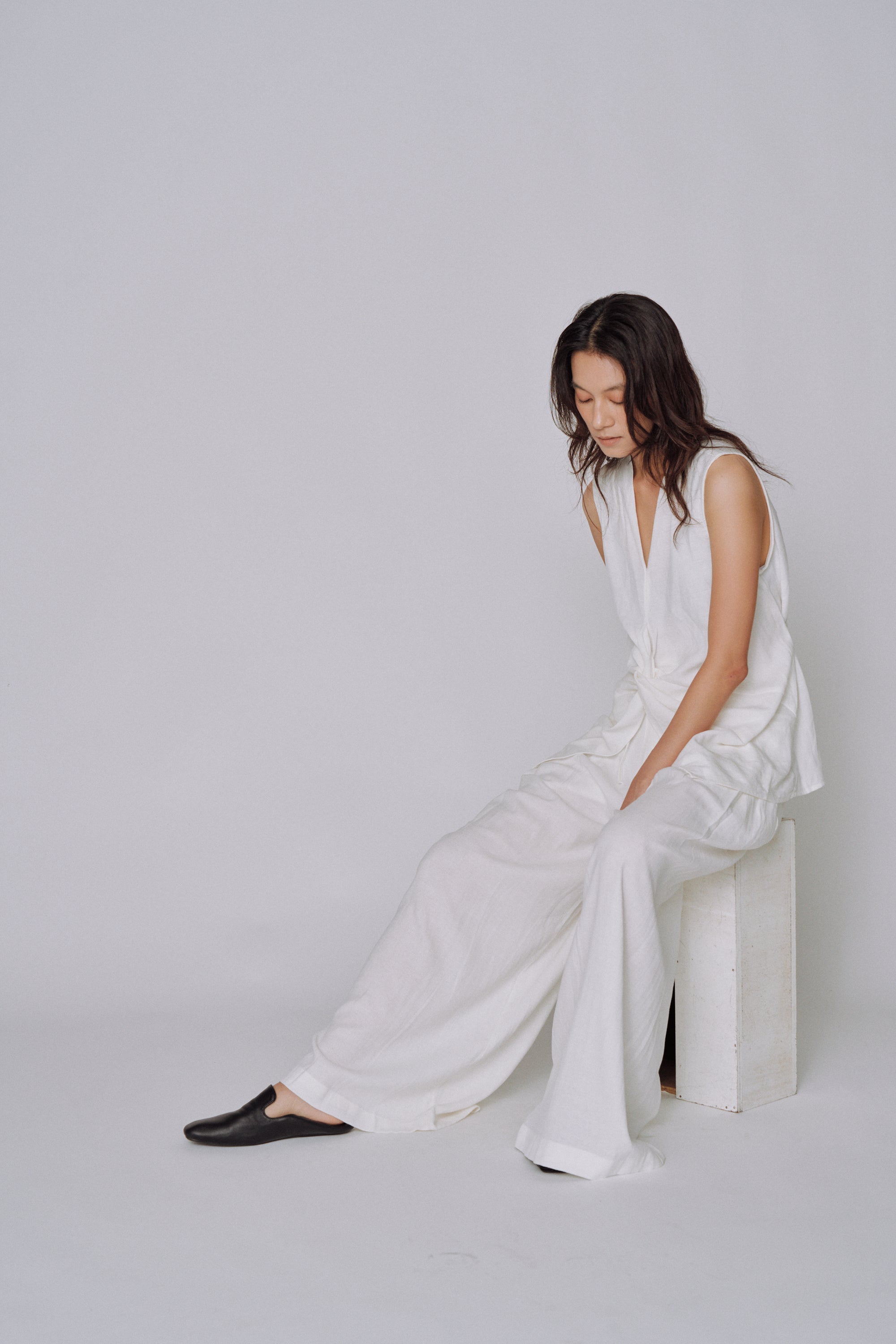 Twist Front Linen Set
