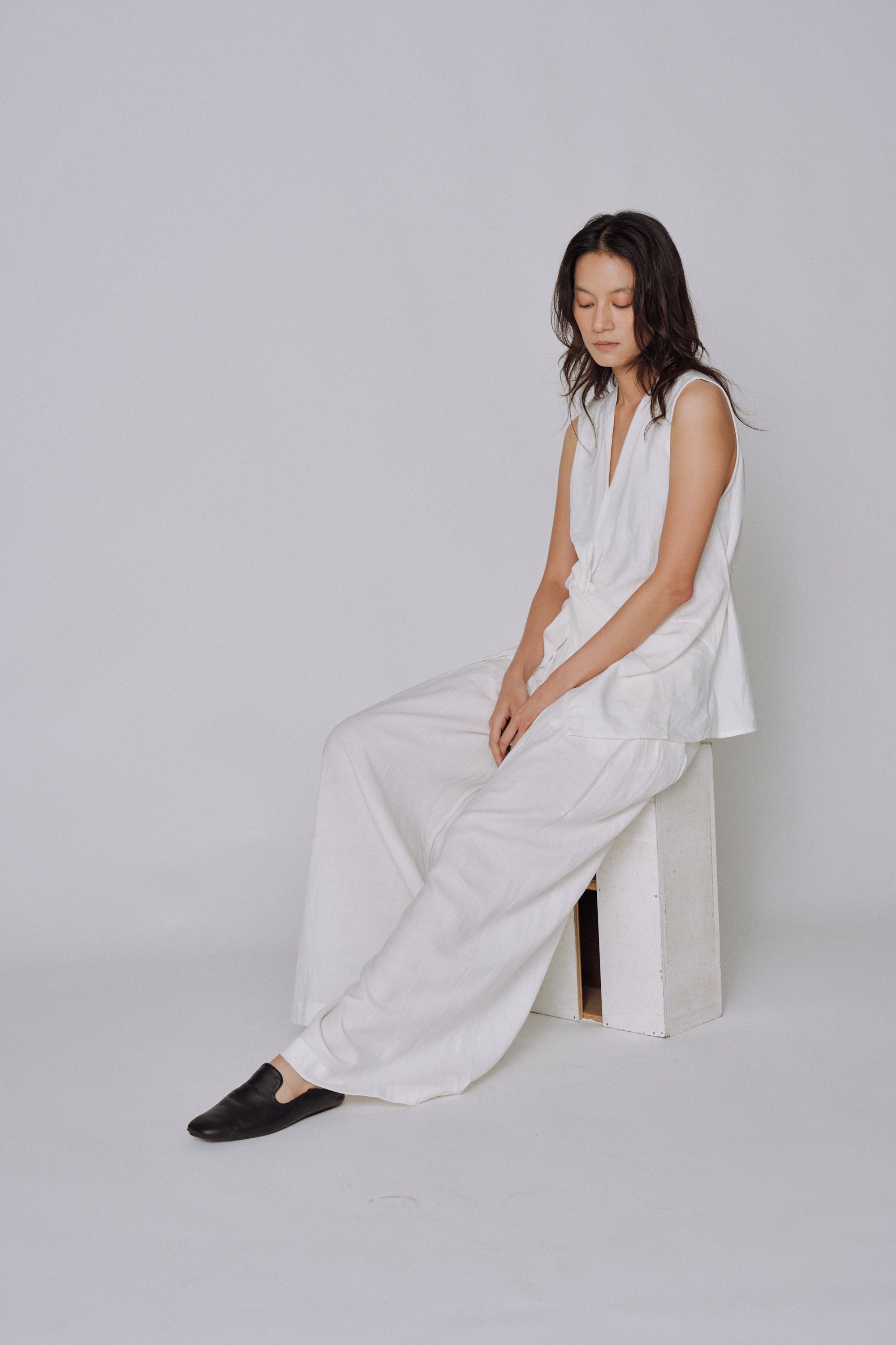 Twist Front Linen Set