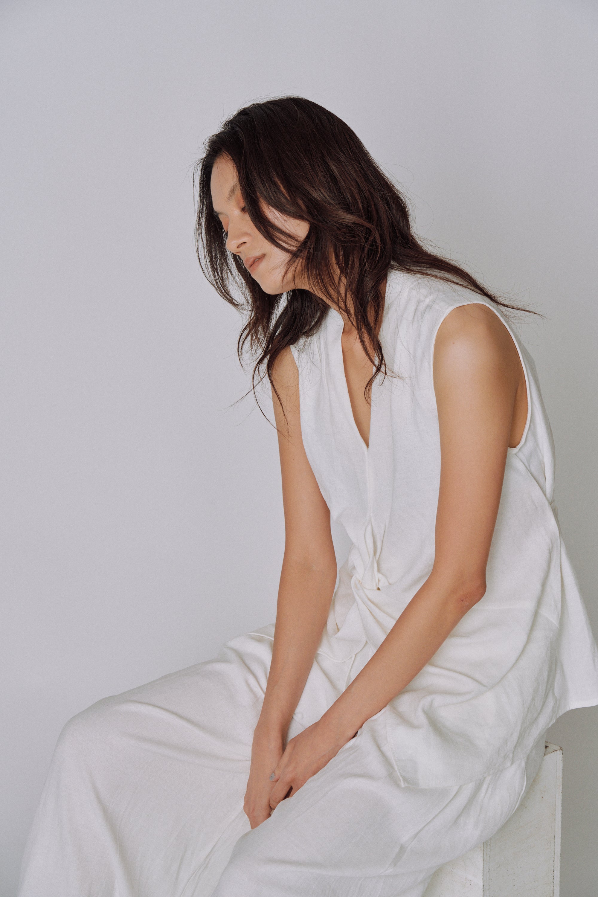 Twist Front Linen Set