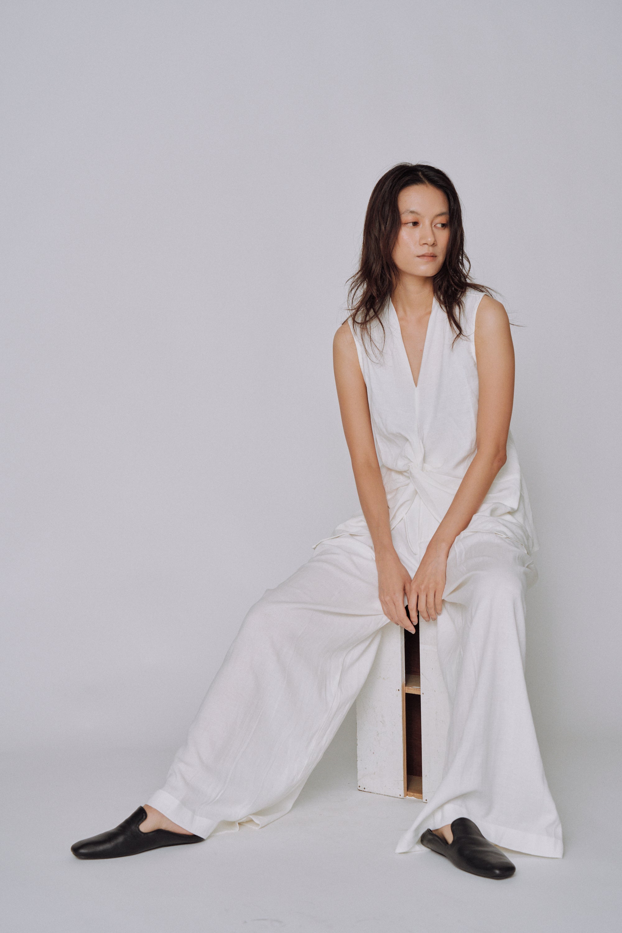 Twist Front Linen Set