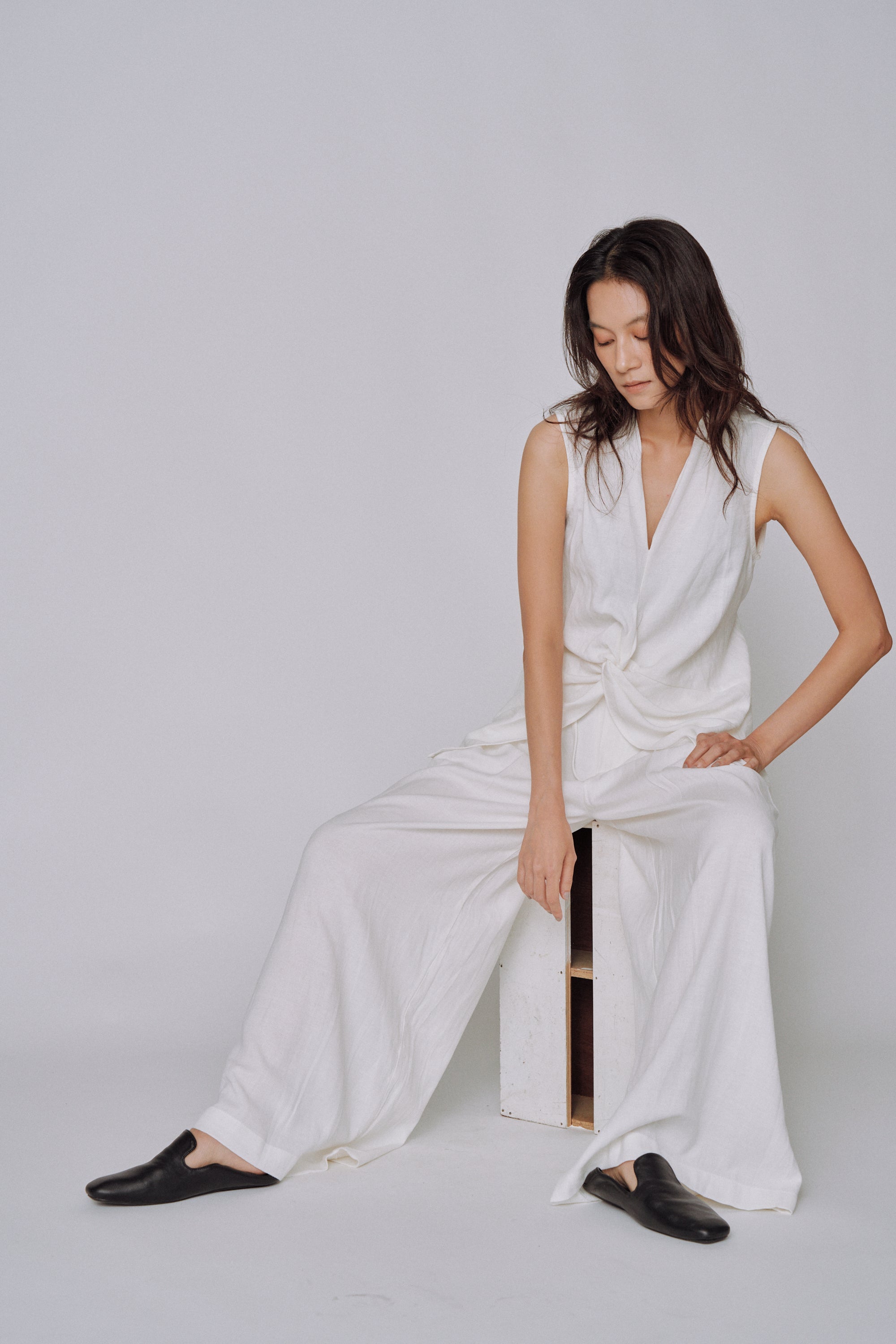 Twist Front Linen Set