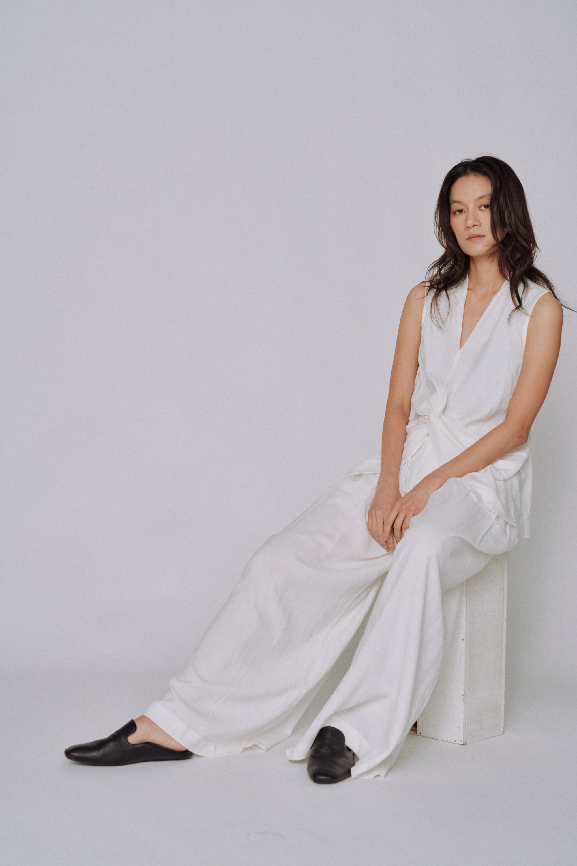 Twist Front Linen Set