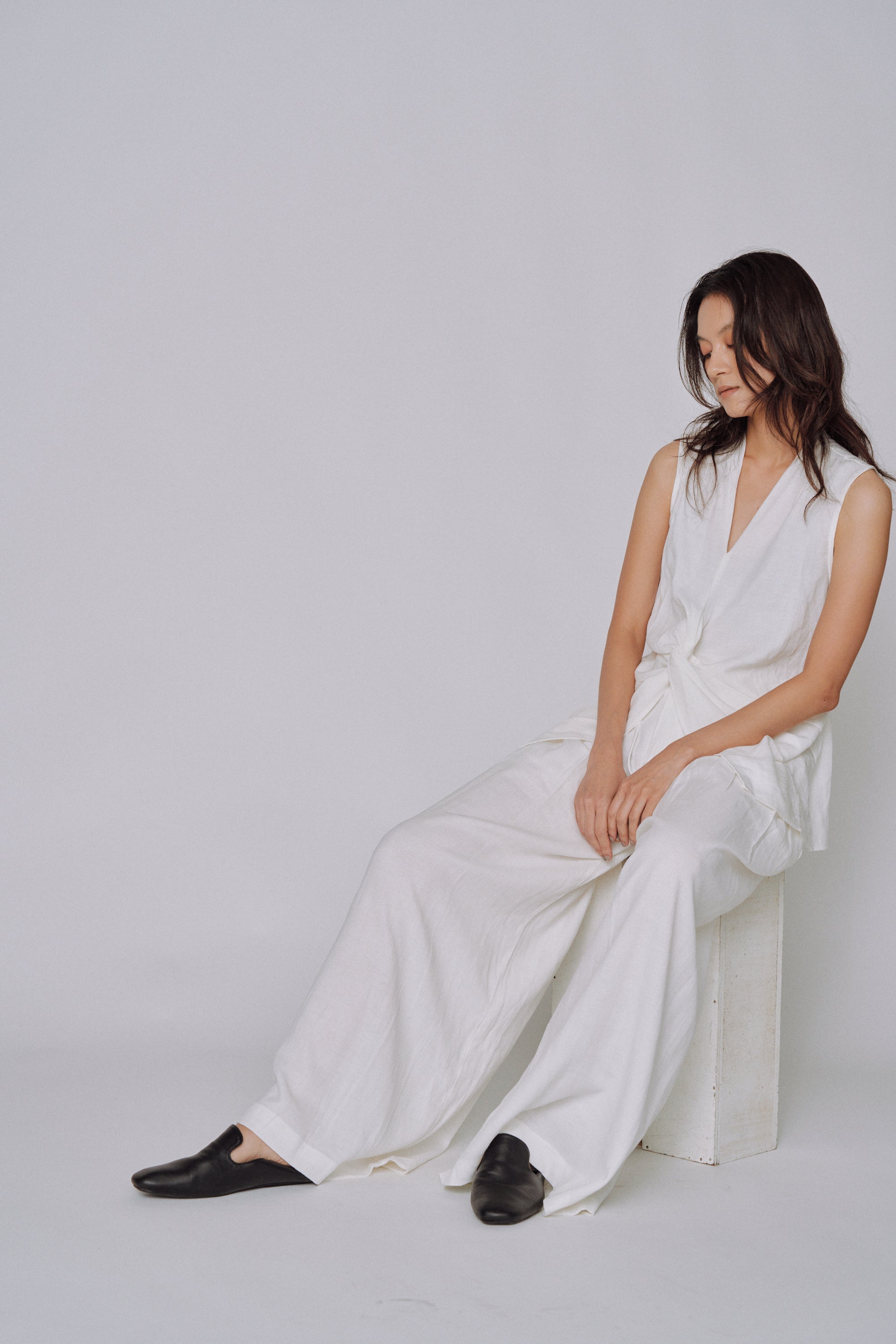 Twist Front Linen Set