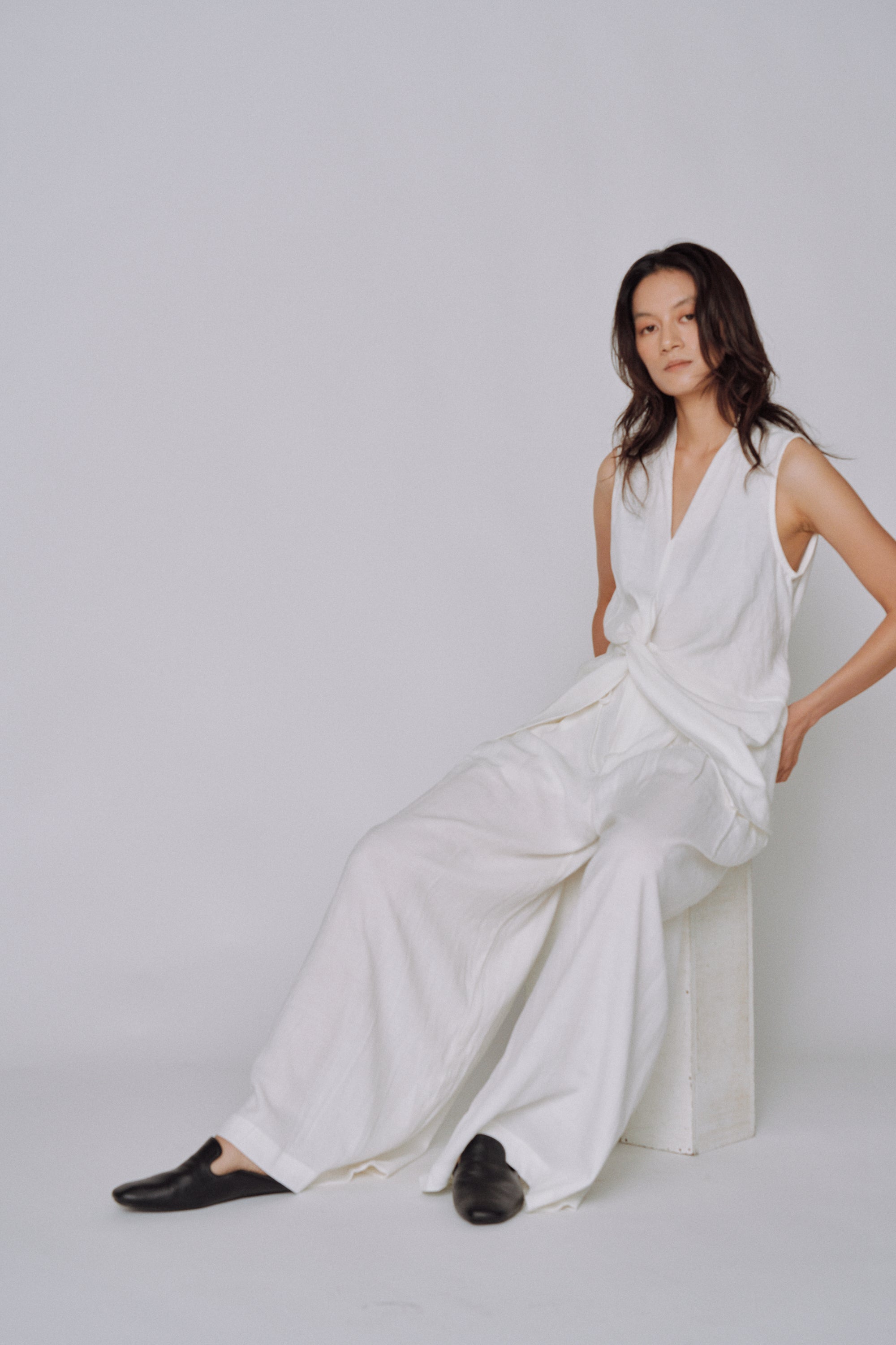 Twist Front Linen Set