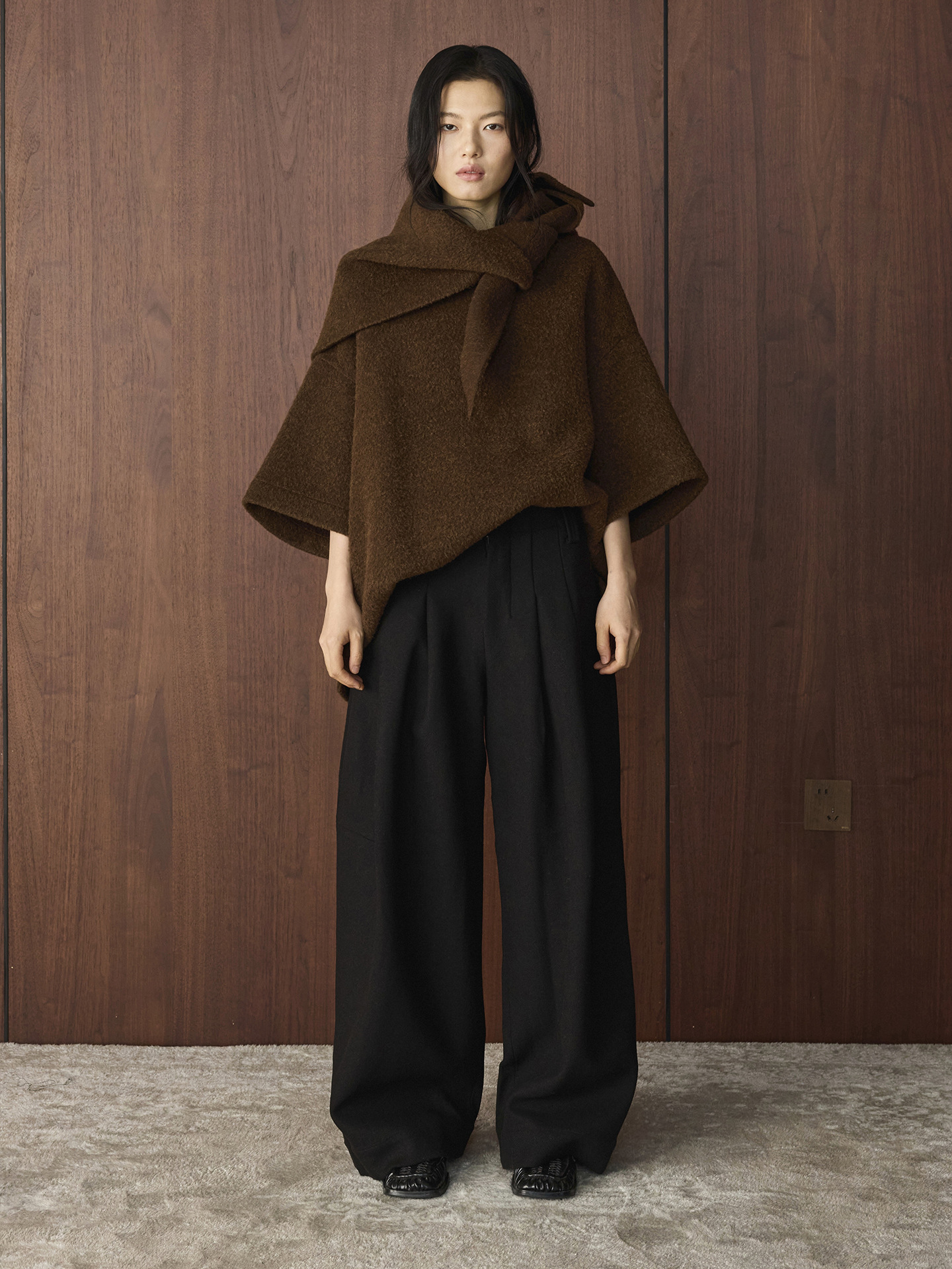 Architectural Wool Wide Pants