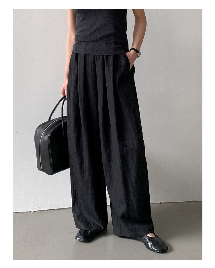 Airy Texture Wide Pants