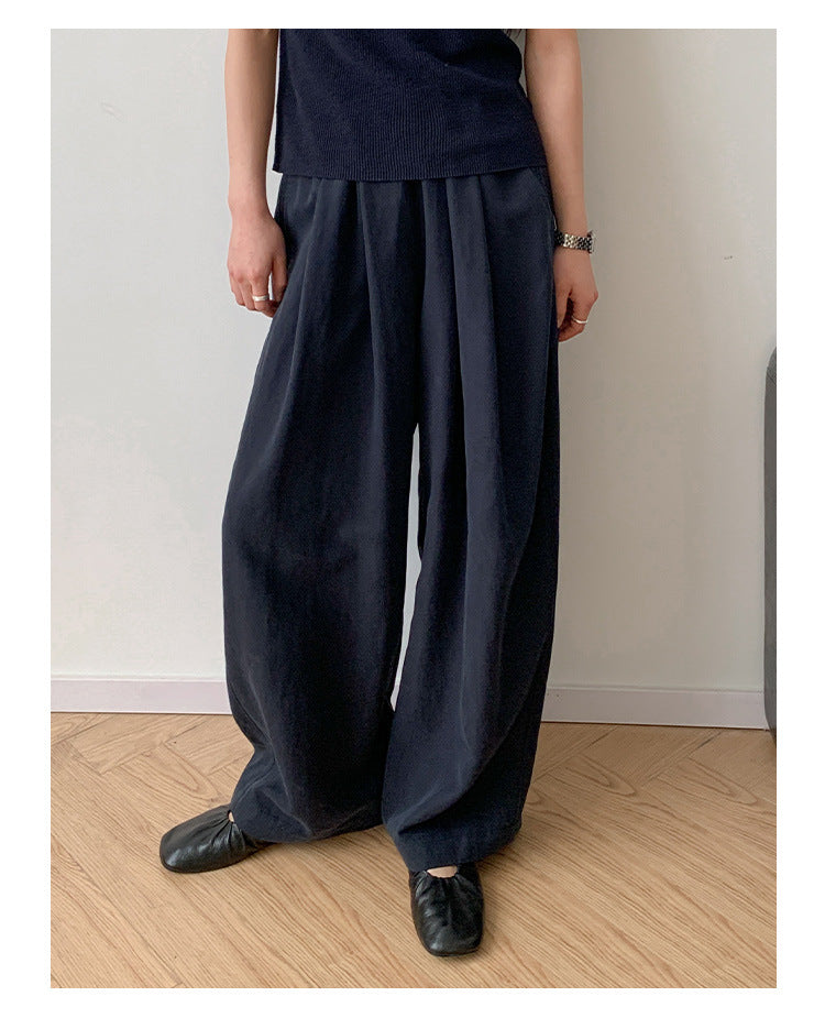 Airy Texture Wide Pants