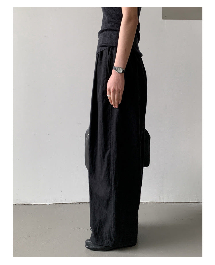 Airy Texture Wide Pants