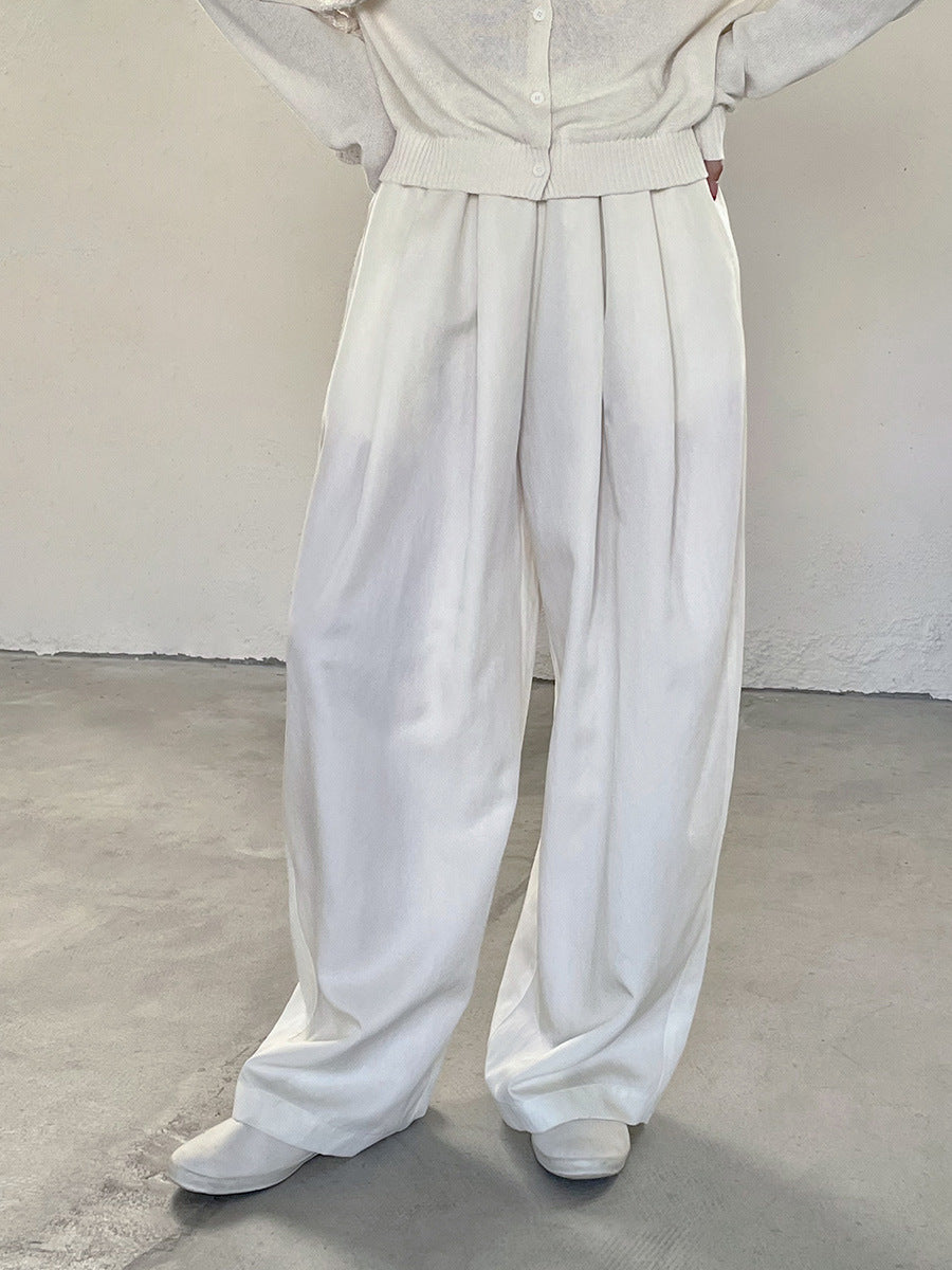 Airy Texture Wide Pants