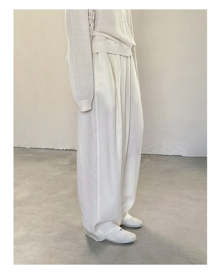 Airy Texture Wide Pants