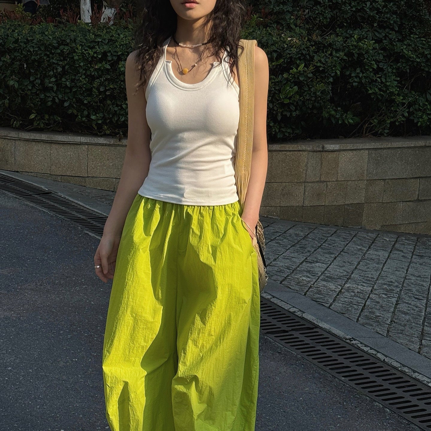 Cutout Neck Rib Tank