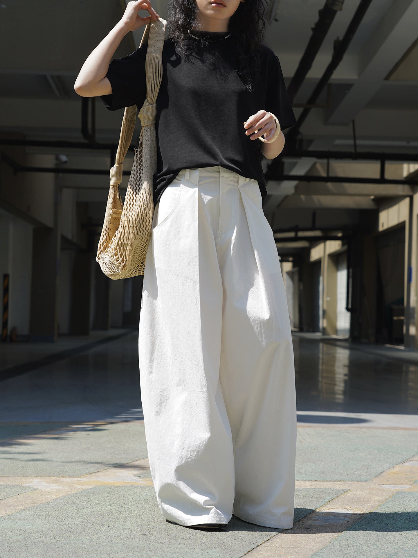 Ultra Wide High-Waist Tuck Pants