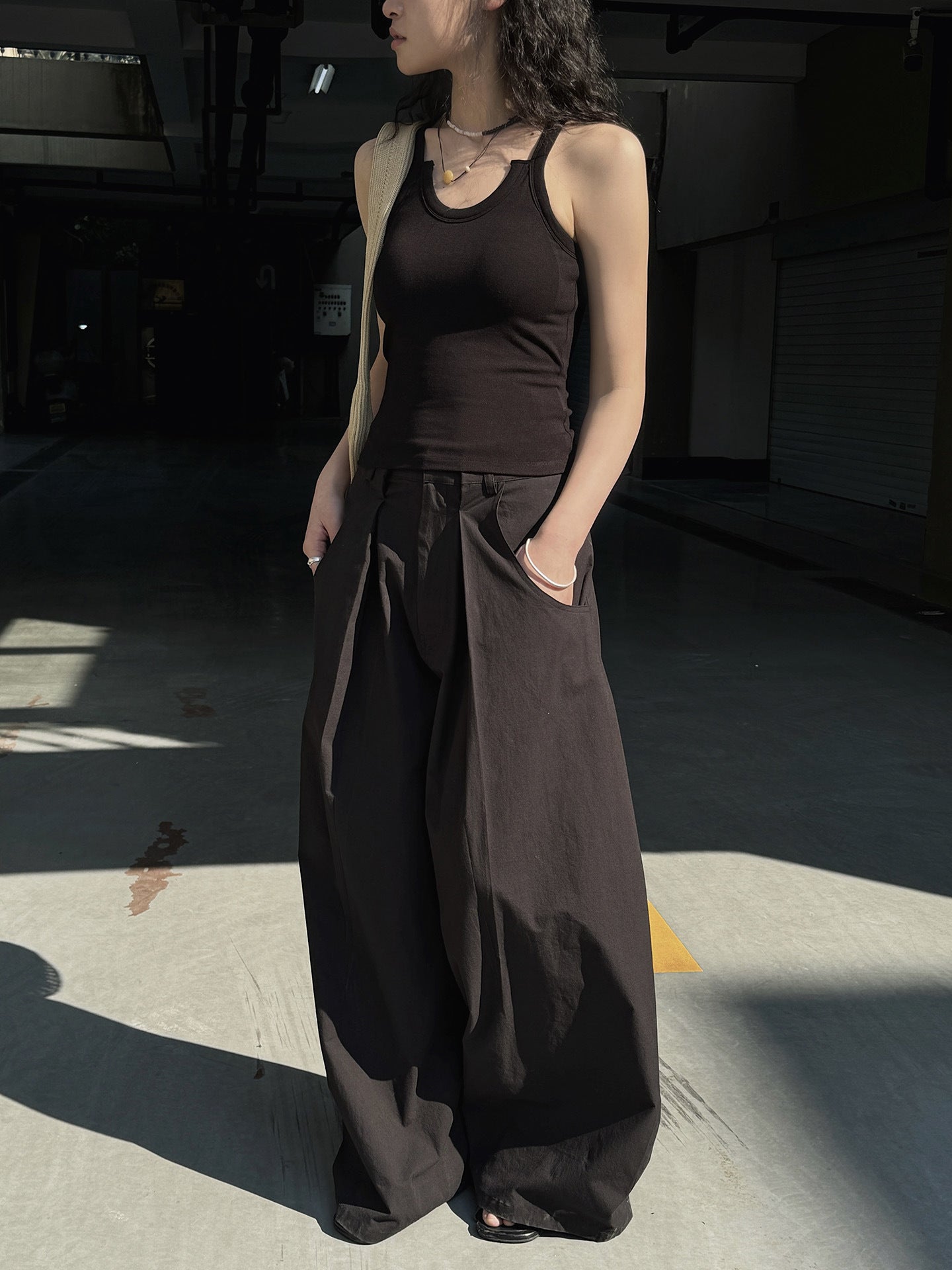 Ultra Wide High-Waist Tuck Pants
