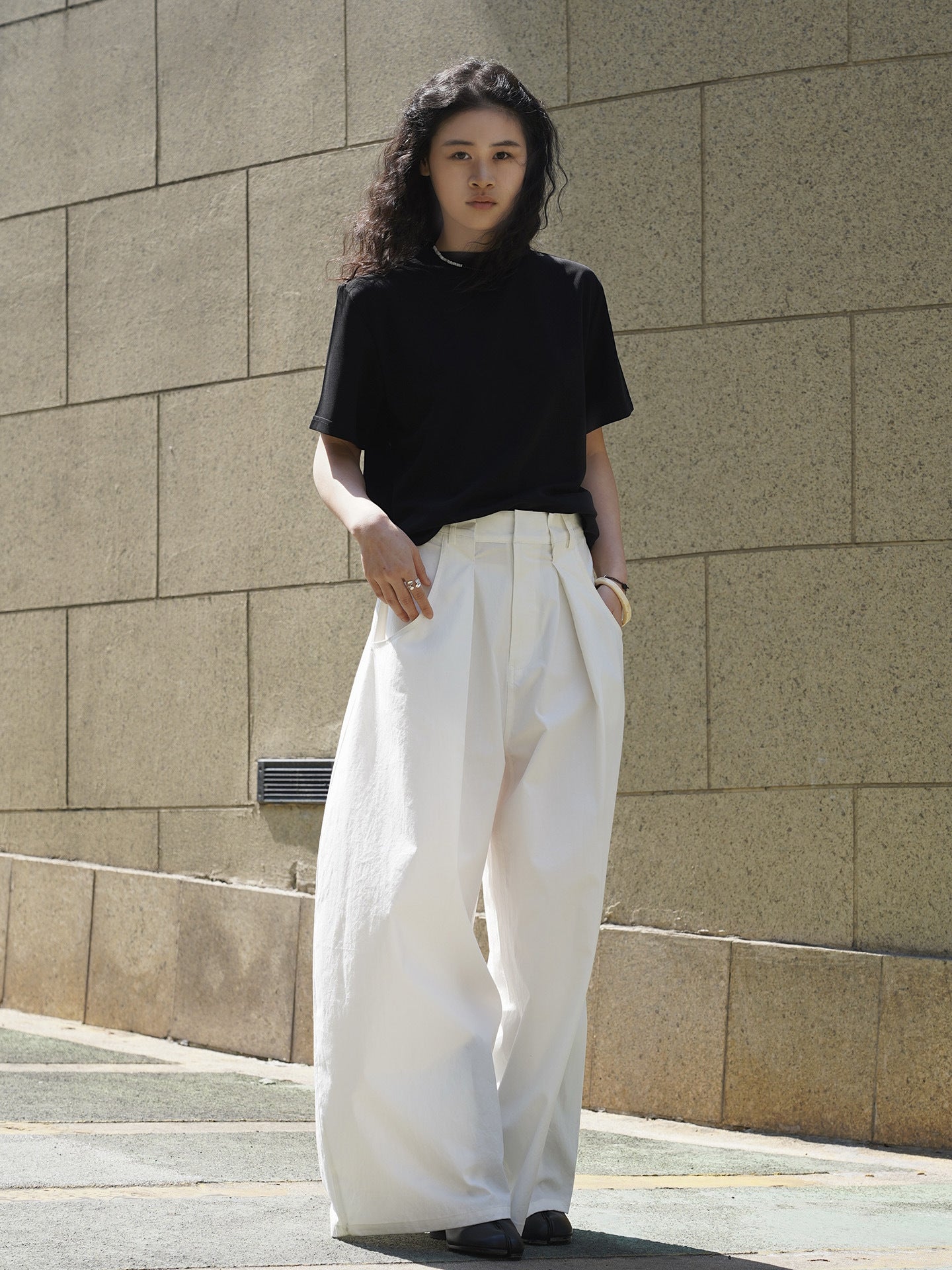 Ultra Wide High-Waist Tuck Pants