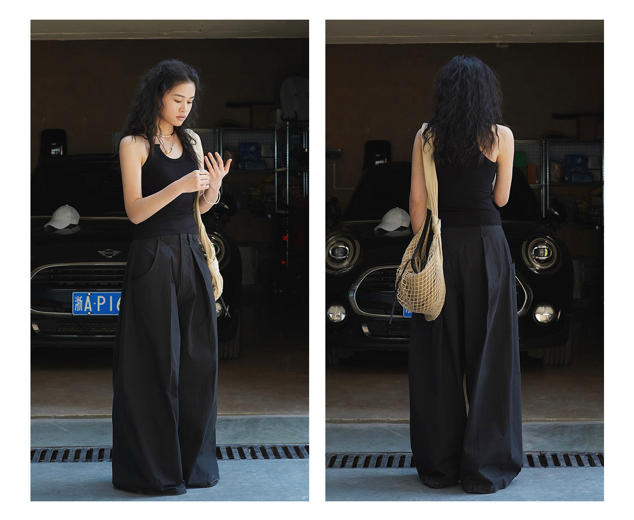 Ultra Wide High-Waist Tuck Pants