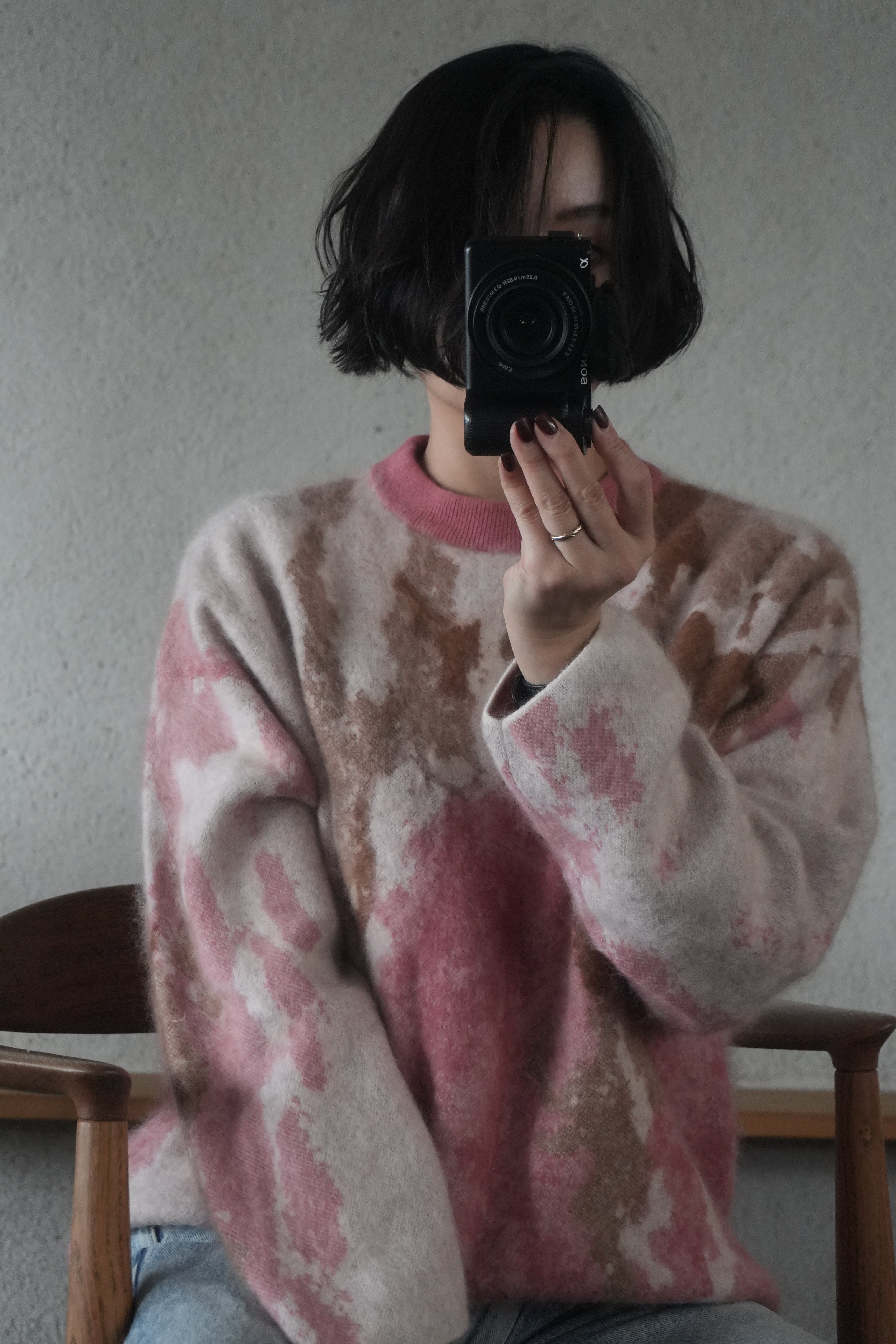 Misty wool blend knit