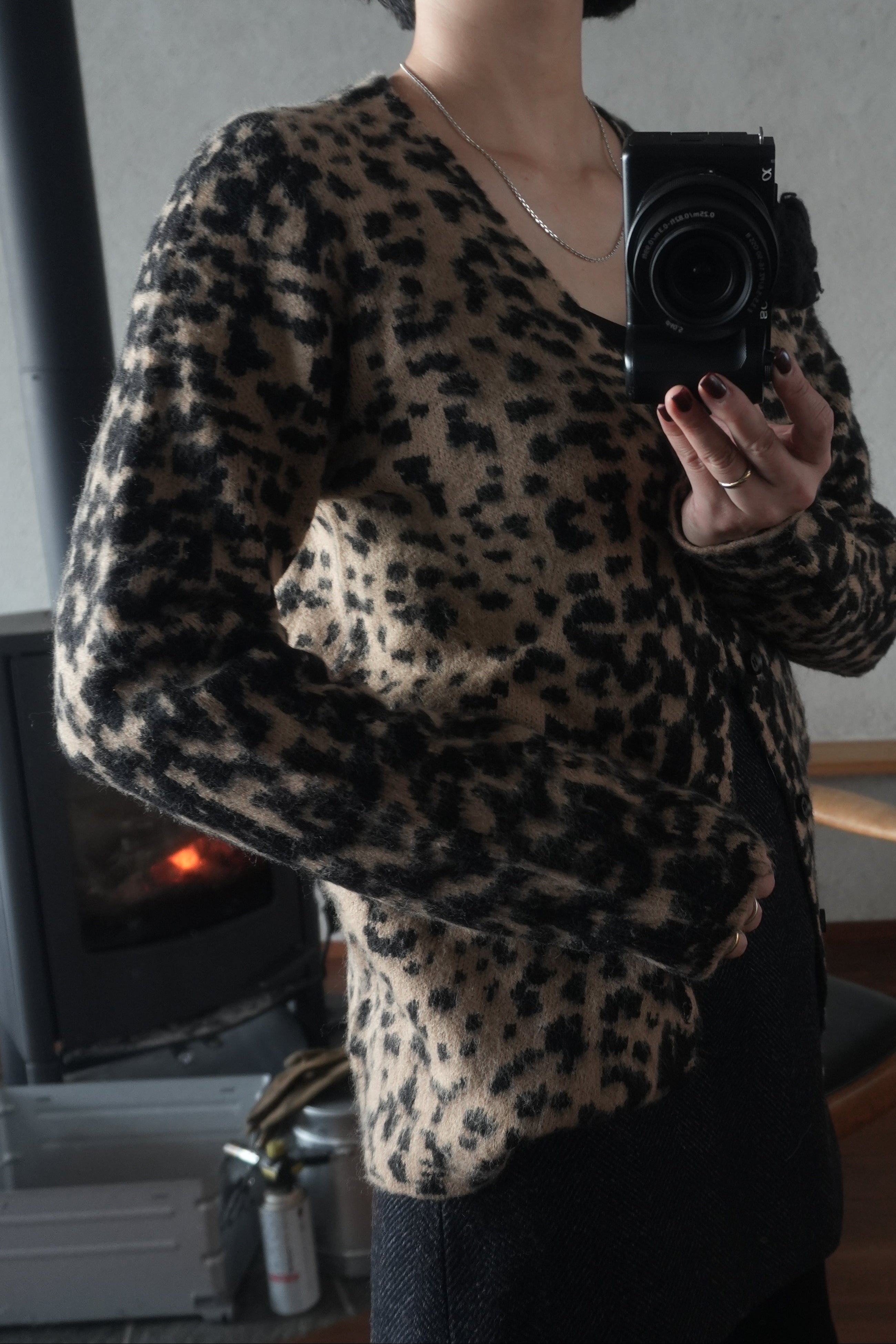 Urban Leopard Jacquard Cardigan