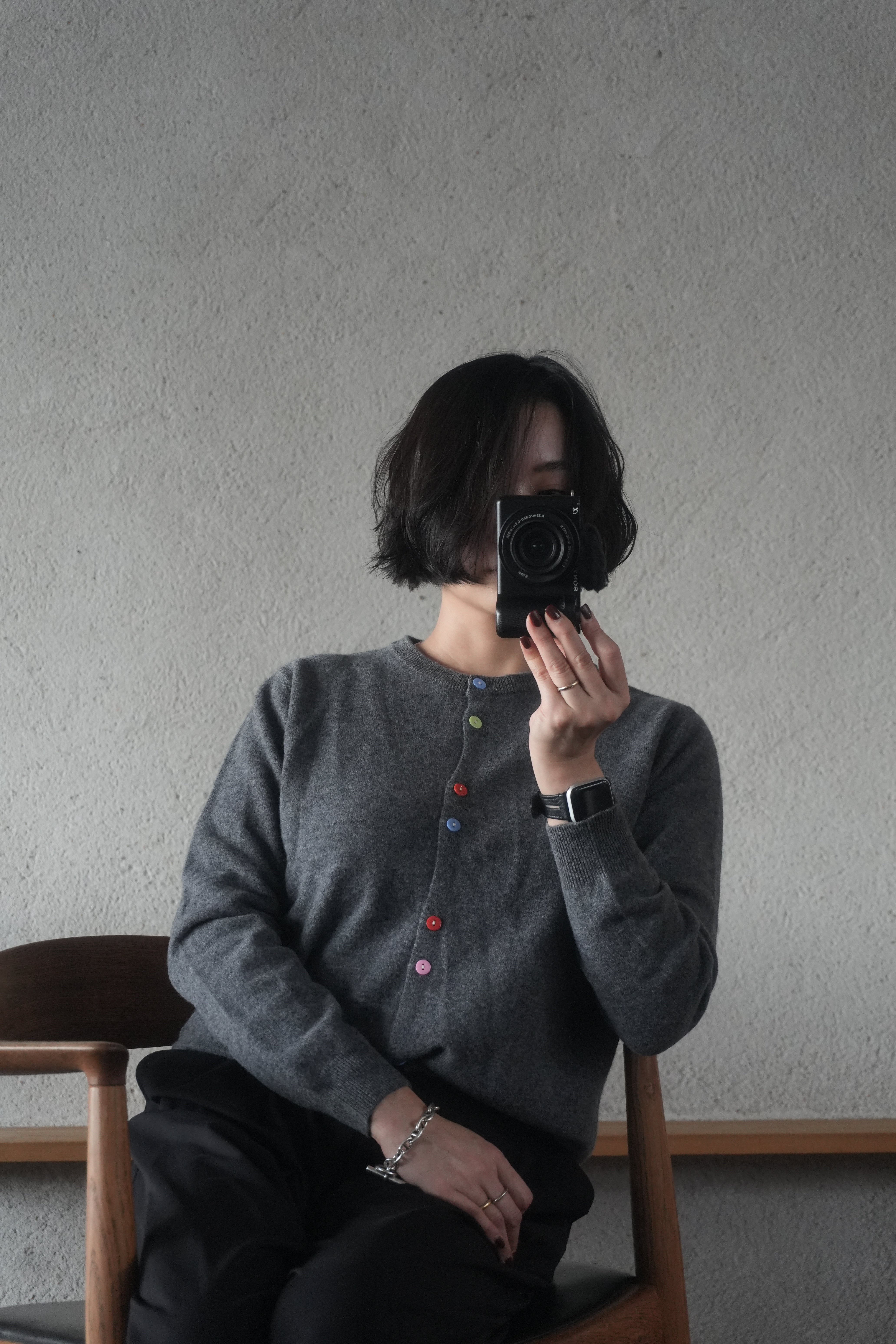 Multi-Color Button Knit Cardigan