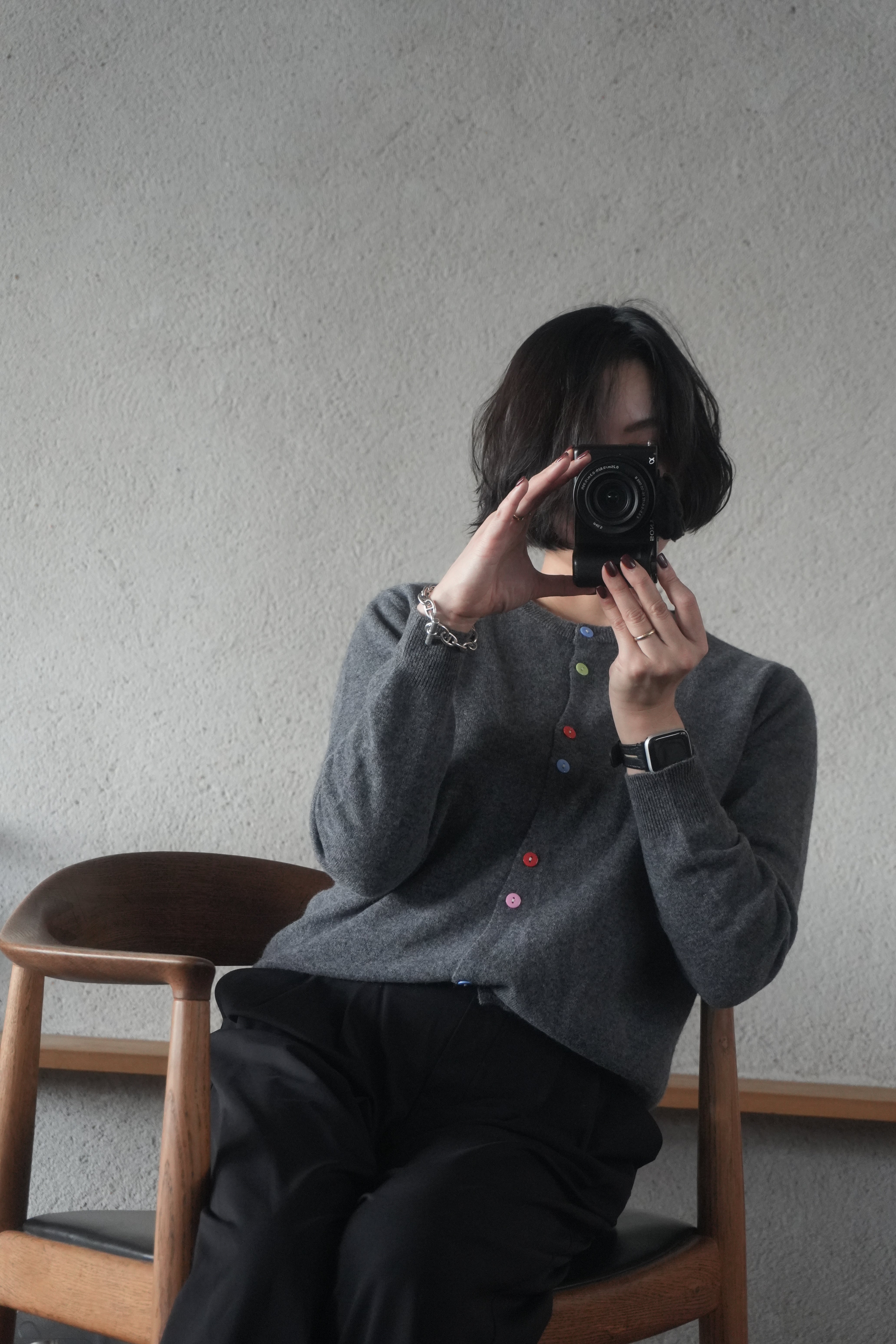 Multi-Color Button Knit Cardigan