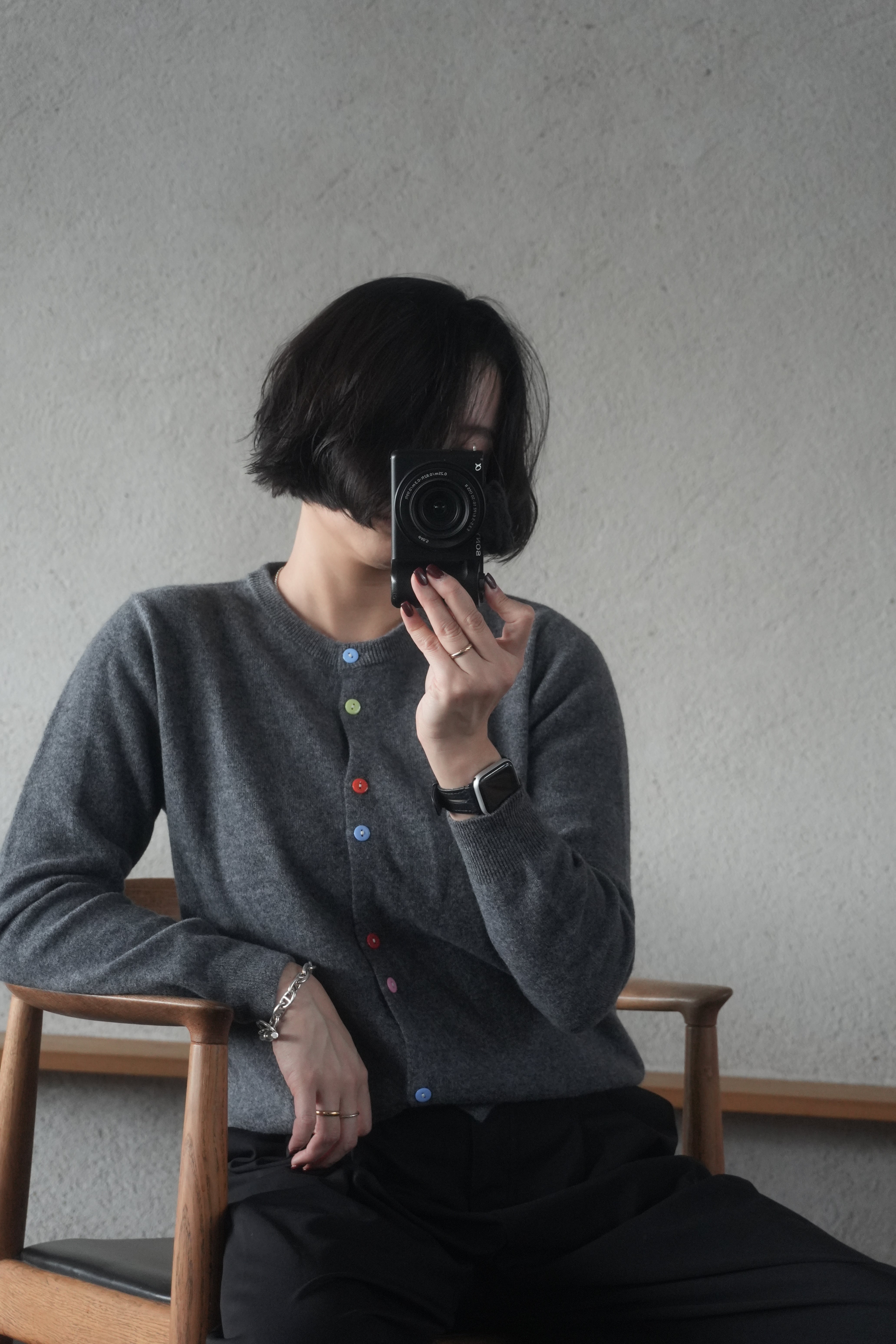 Multi-Color Button Knit Cardigan