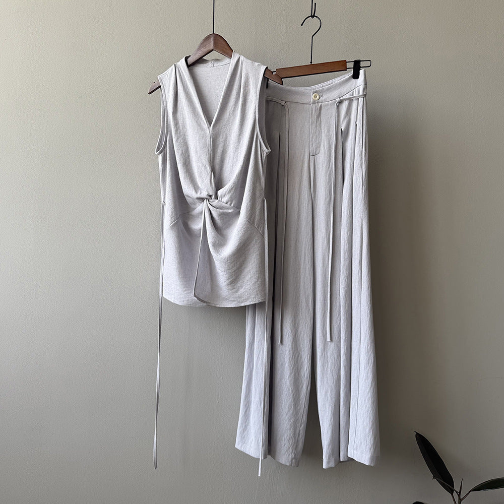 Twist Front Linen Set