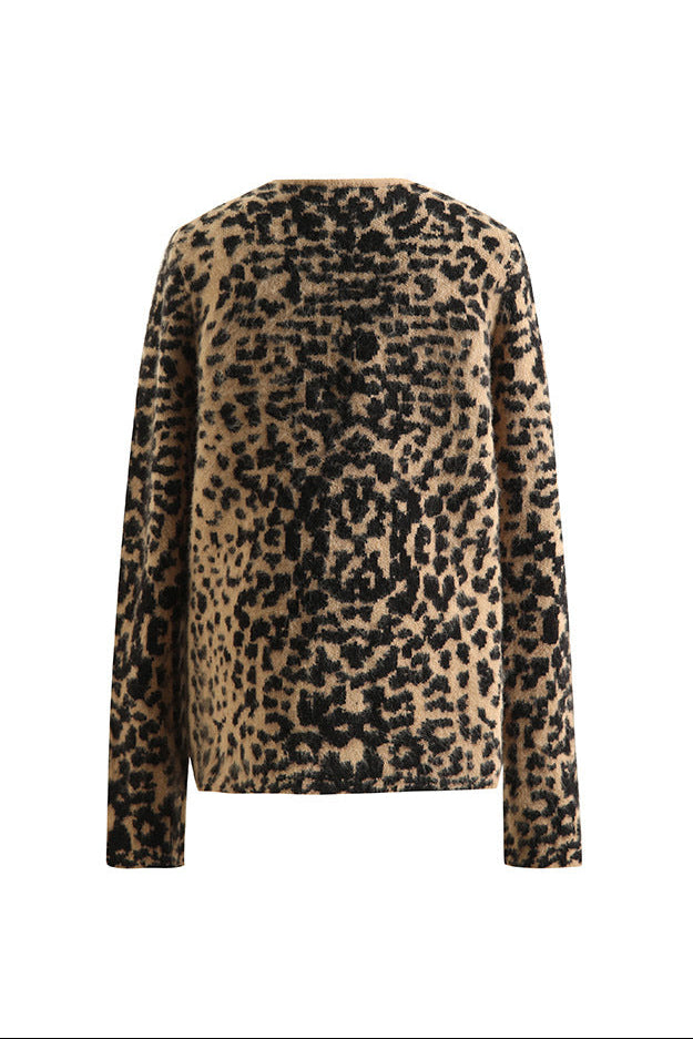 Urban Leopard Jacquard Cardigan