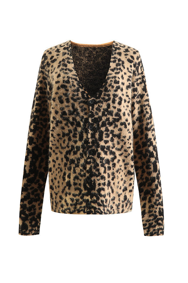 Urban Leopard Jacquard Cardigan