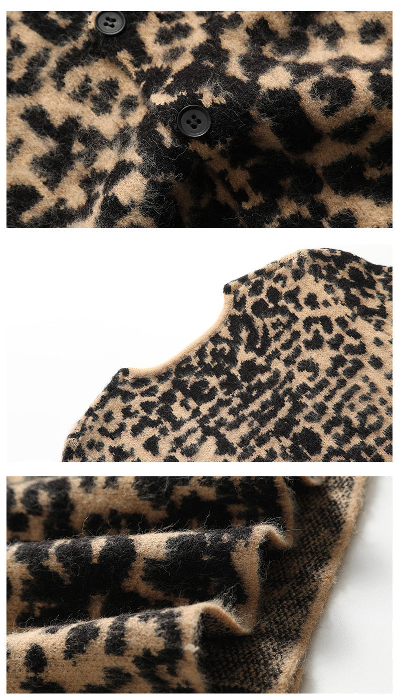 Urban Leopard Jacquard Cardigan