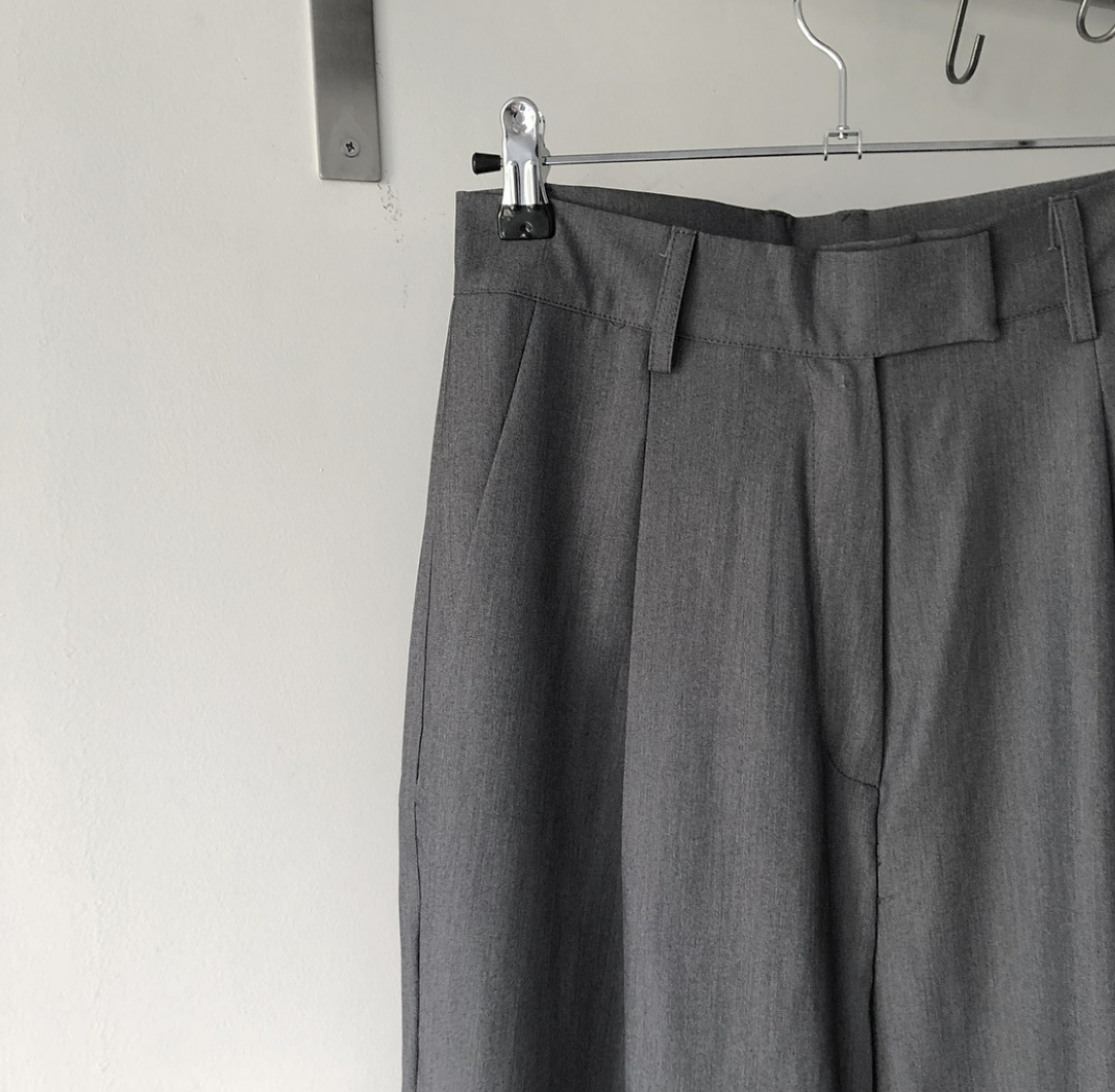 Gray tailored pants