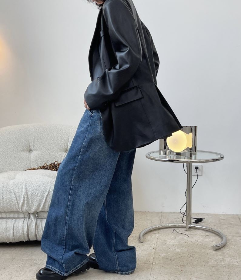 Solid vegan leather jacket 