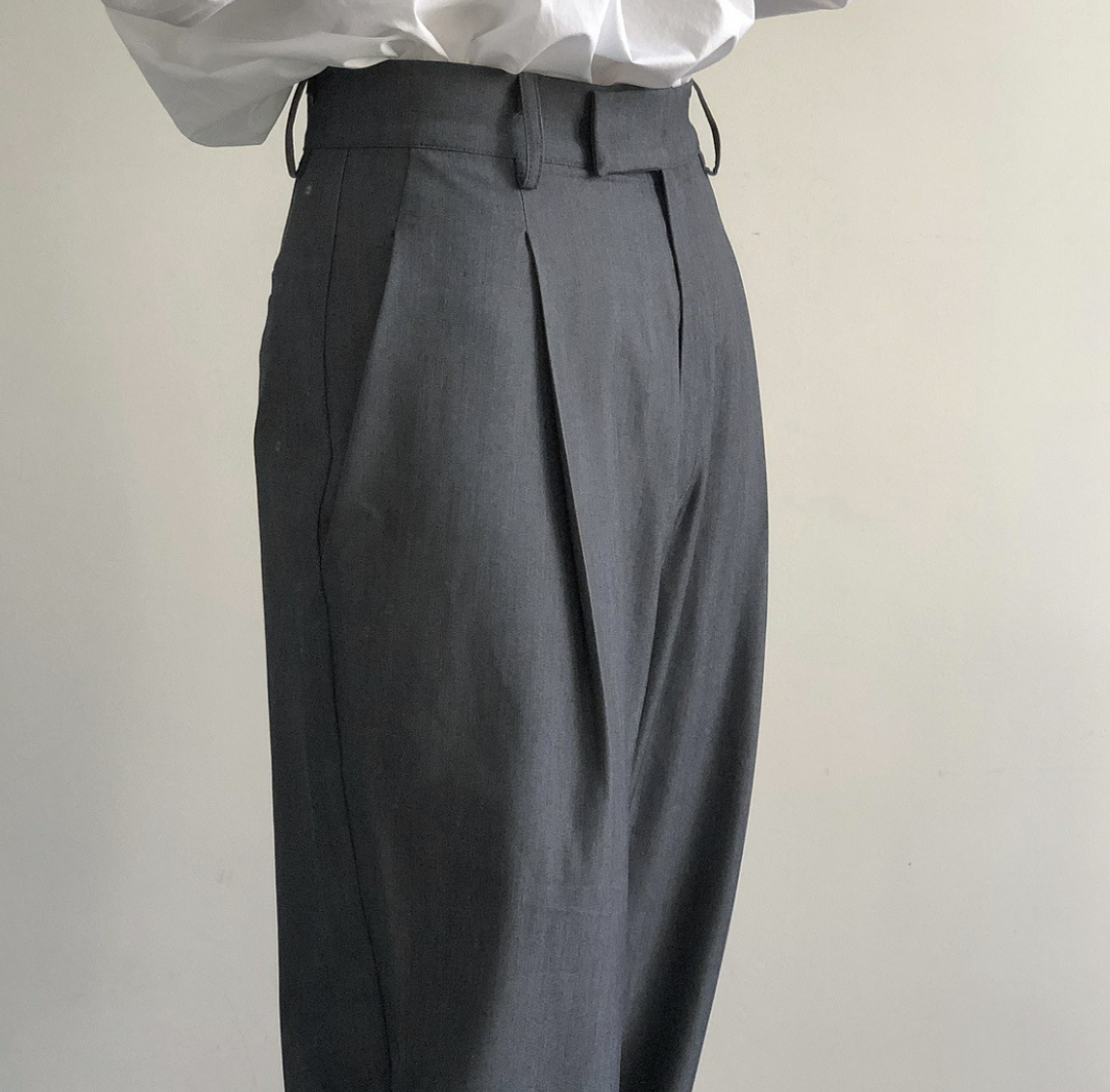 Gray tailored pants