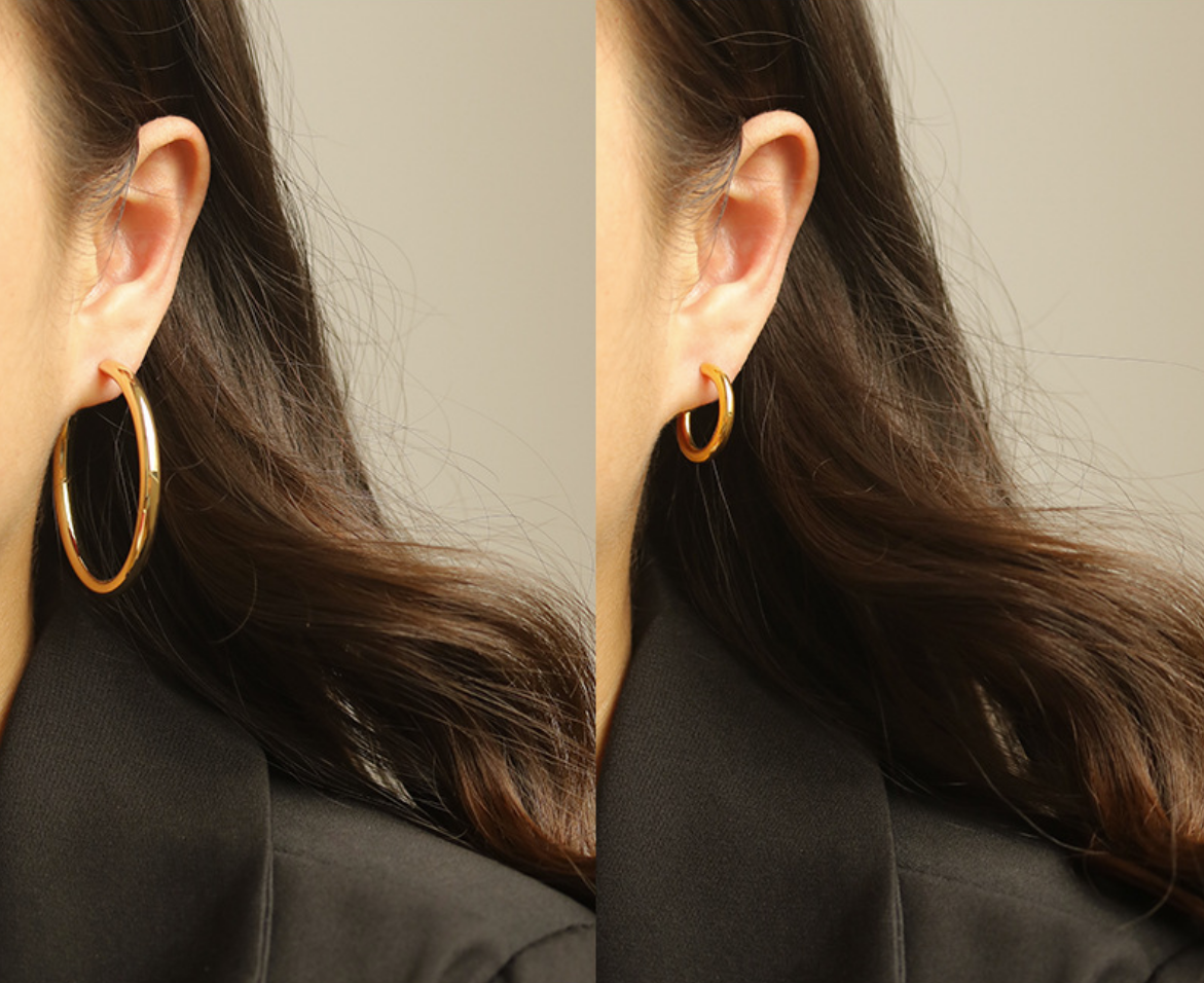 Simple hoop pierce