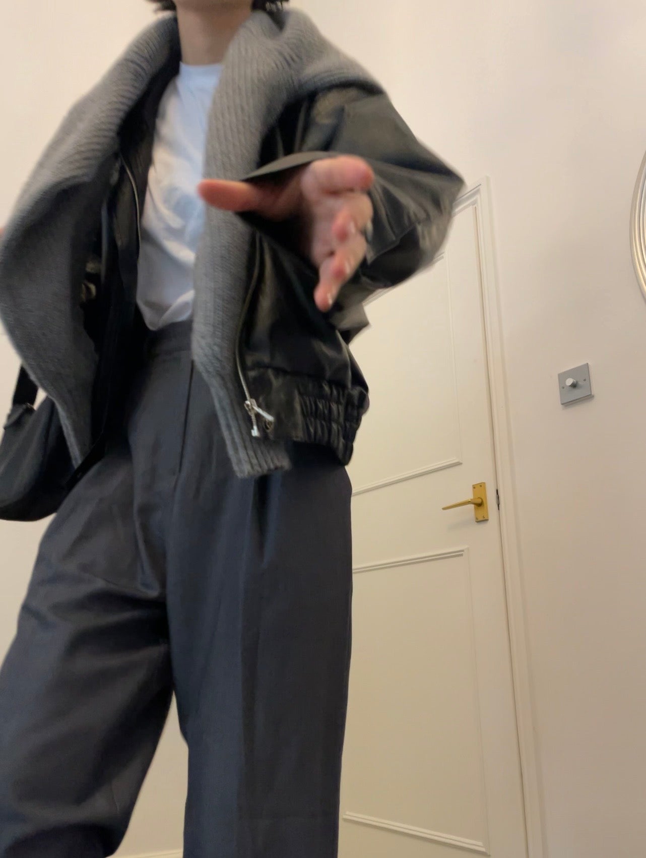 Gray tailored pants